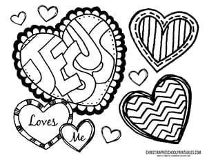 Valentine Jesus Coloring Page - 328+ File SVG PNG DXF EPS Free