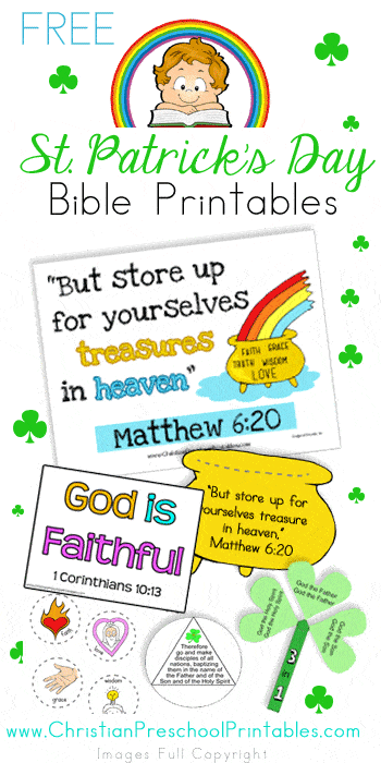 St. Patrick&#039;s Day Bible Printables - Christian Preschool Printables