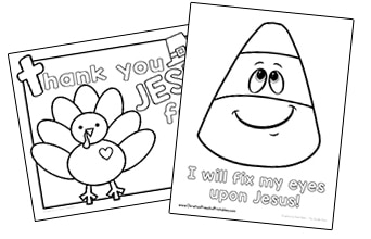 preschool fall sunday school coloring pages