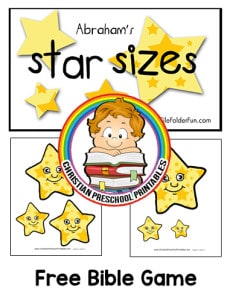 Abraham's Star Sequencing Game - Christian Preschool Printables