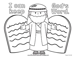 Free Printable Coloring Pages Ten Commandments 7