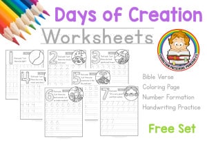 Days of Creation Worksheets - Christian Preschool Printables