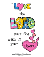 Mark 12:30 Bible Verse Printables - Christian Preschool Printables