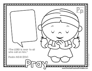 Free Bible ABC Coloring Pages - Christian Preschool Printables