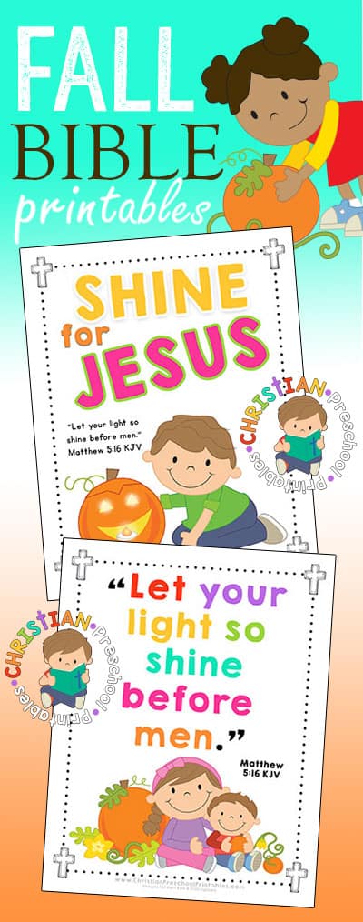 Halloween & Harvest Bible Printables - Christian Preschool Printables