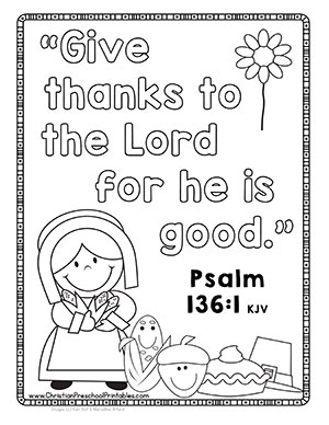 give thanks to the lord coloring page