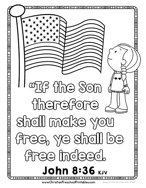 Fourth of July Bible Printables - Christian Preschool ...