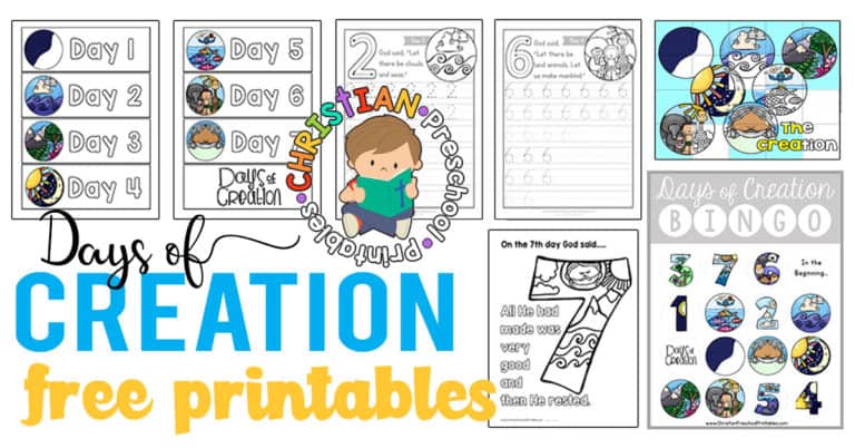 Creation Preschool Printables - Christian Preschool Printables