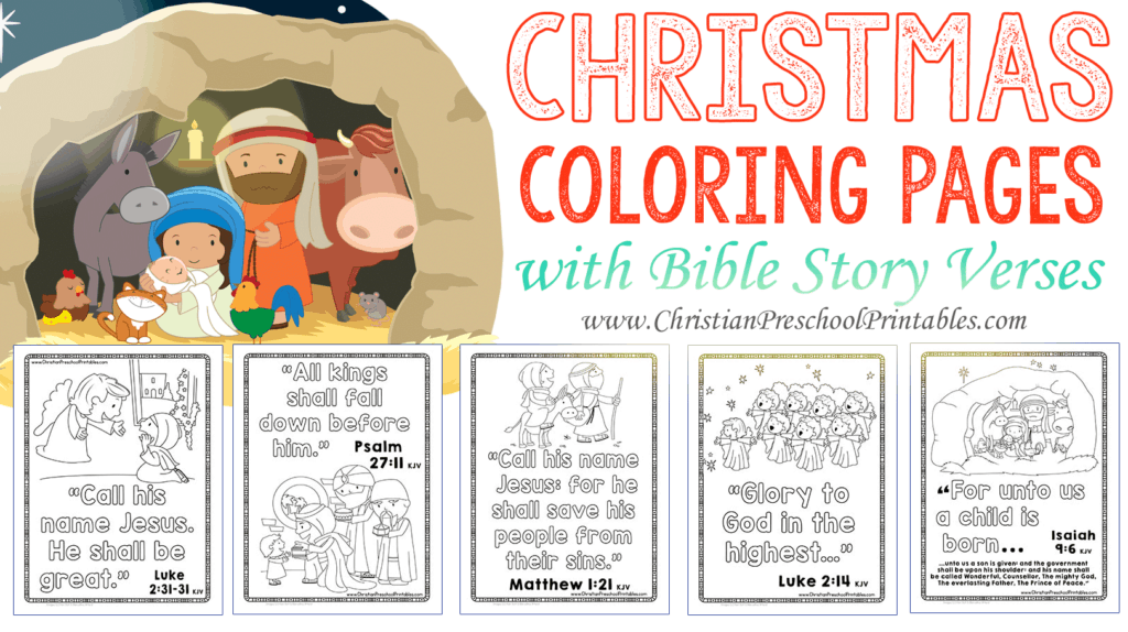 Christmas Bible Verse Printables - Christian Preschool Printables