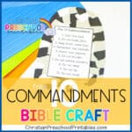 Ten Commandments for Kids Bible Craft - Christian Preschool Printables