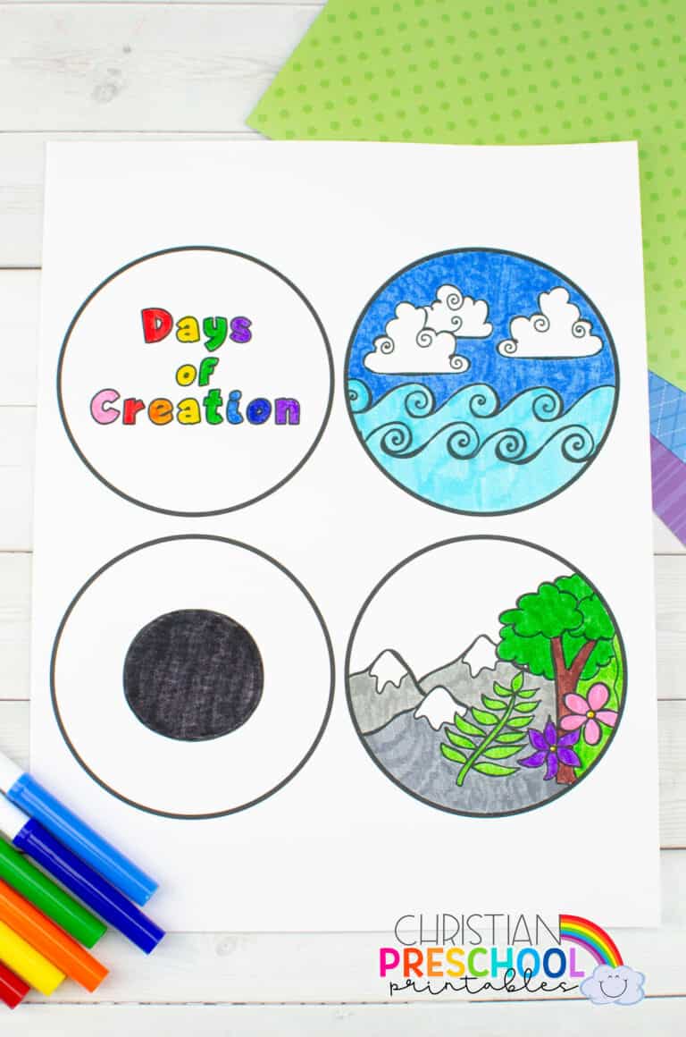 Free Printable Creation Craft for Kids Christian Preschool Printables
