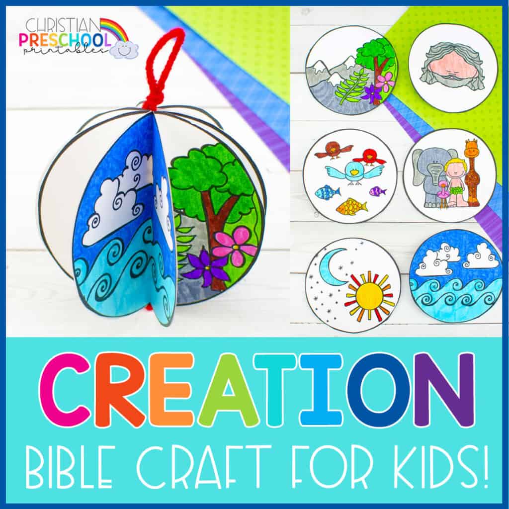 Free Printable Creation Craft for Kids Christian Preschool Printables