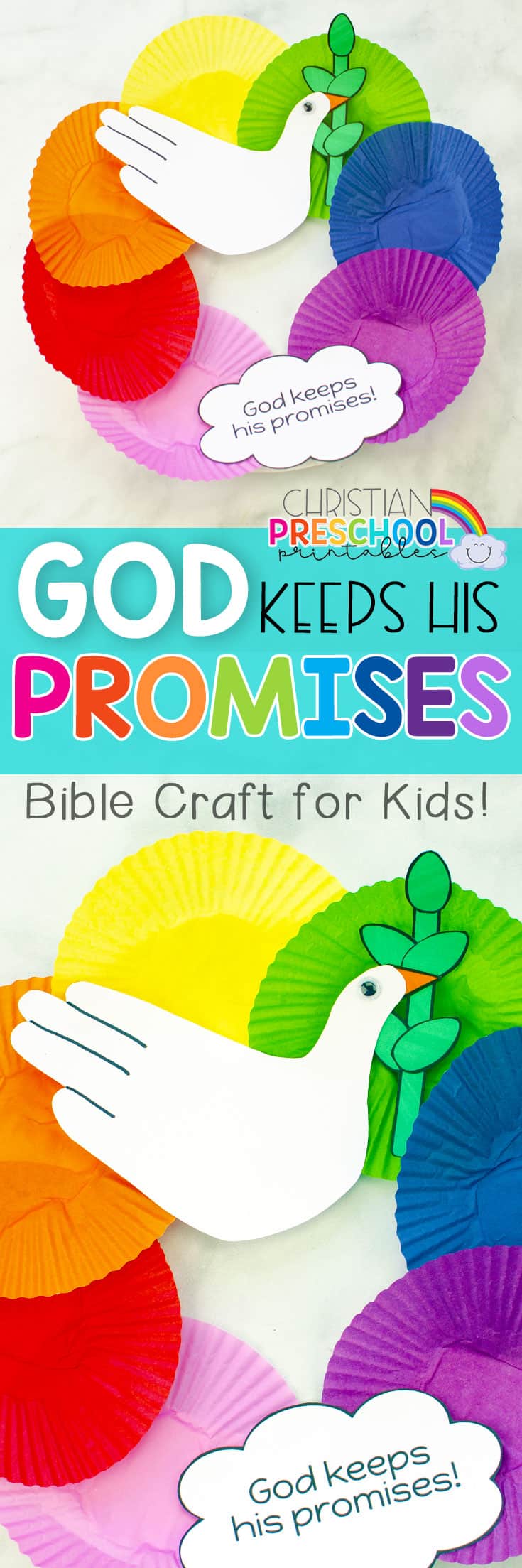 NoahsArkRainbowBibleCraftW - Christian Preschool Printables