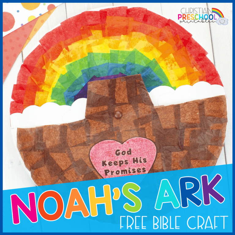 Noah's Ark Craft Spinner for Kids - Christian Preschool Printables