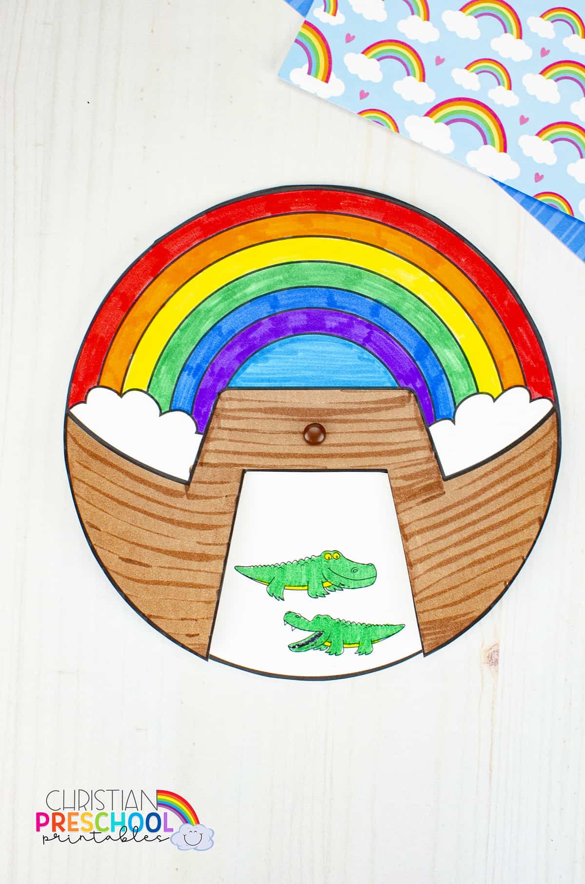 Crafts for Noah's Ark Spinner Animal Activity Christian Preschool