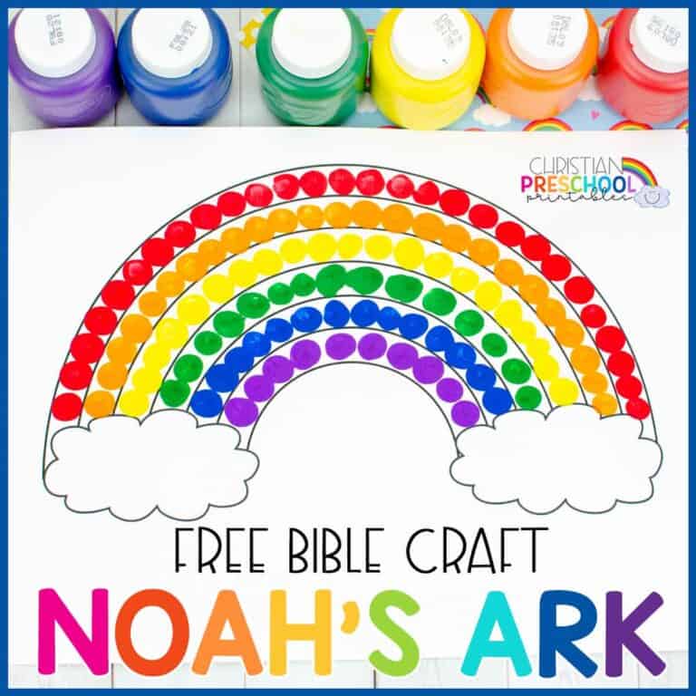 Rainbow Craft Preschool Themed Activity - Christian Preschool Printables