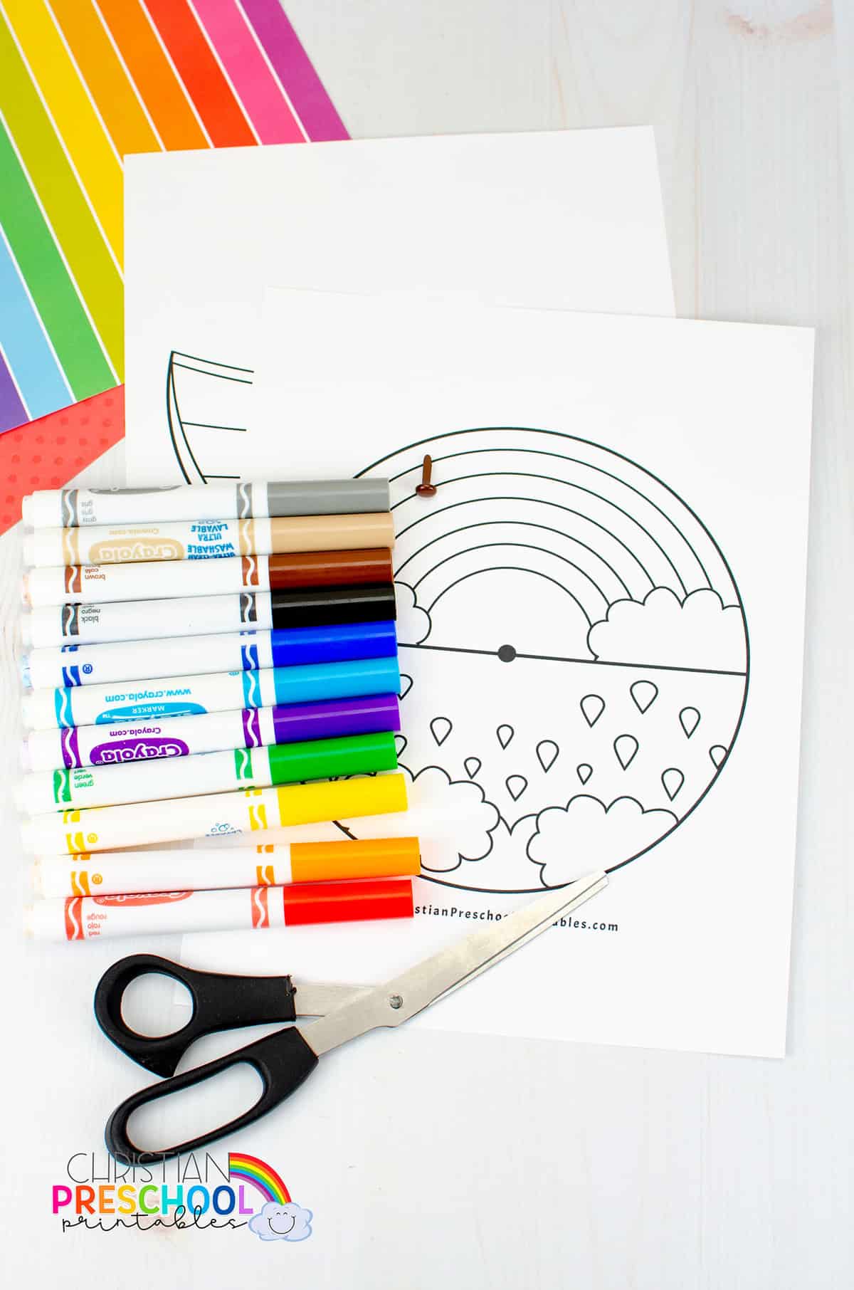 Noah's Ark Craft Spinner for Kids - Christian Preschool Printables