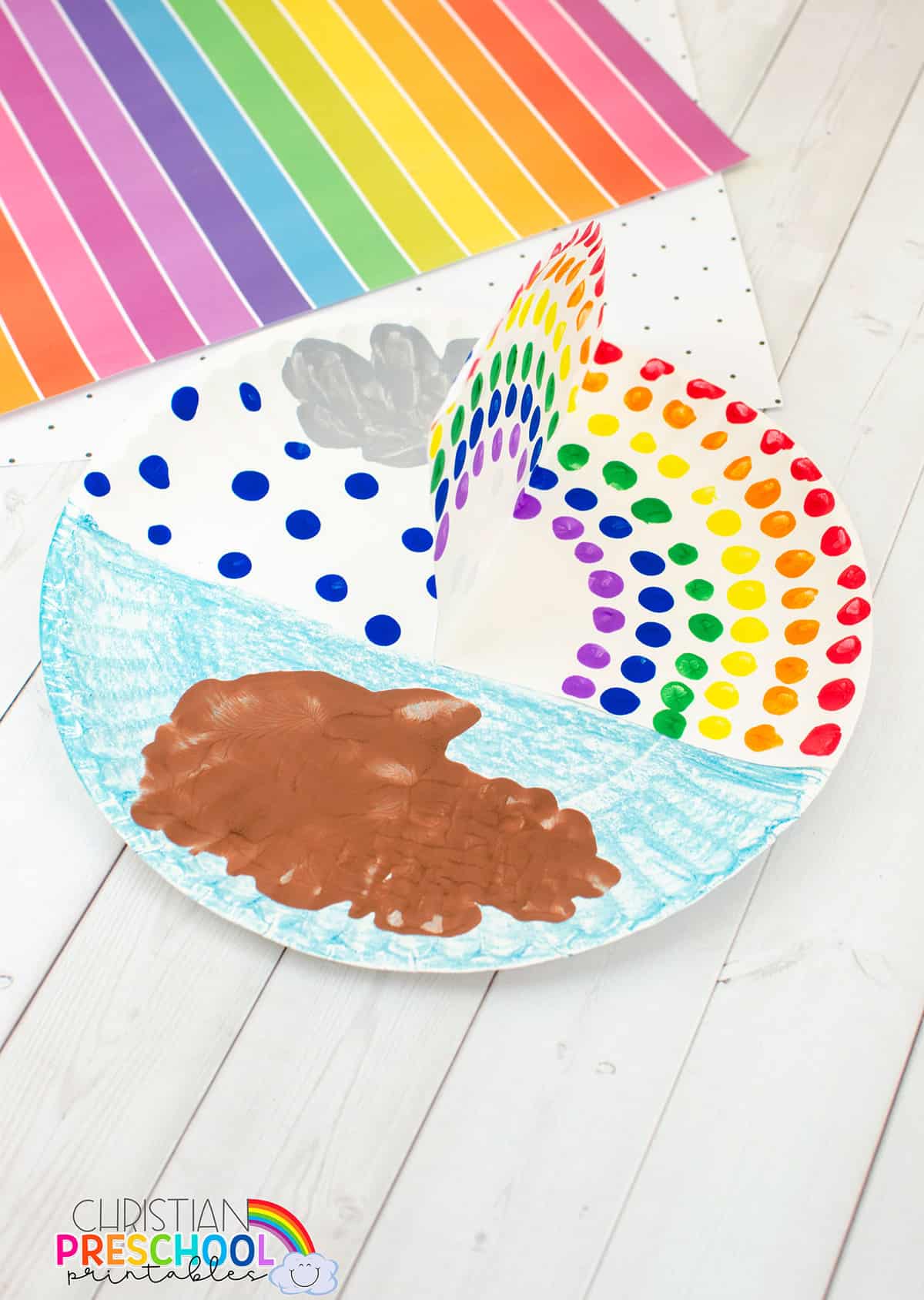 Noah's Ark Rainbow Craft for Kids - Christian Preschool Printables