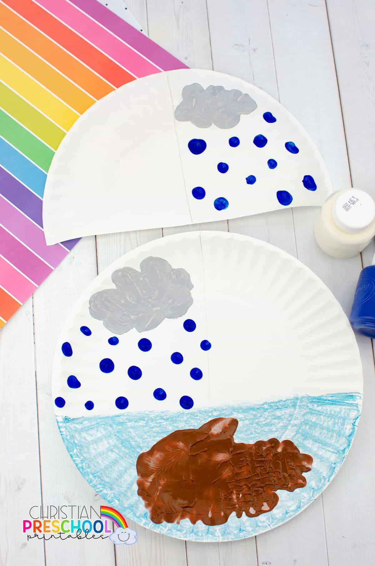 Noah's Ark Rainbow Craft For Kids - Christian Preschool Printables