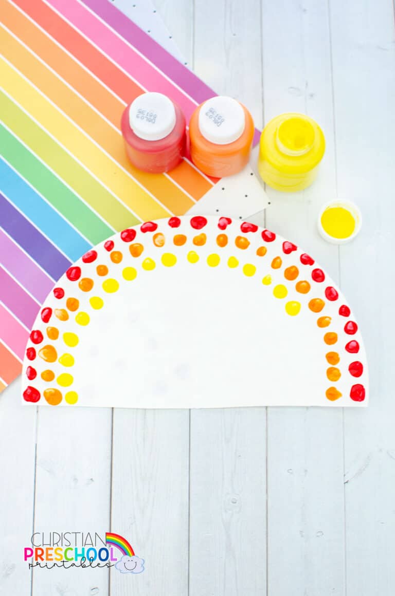 Noah's Ark Rainbow Craft for Kids - Christian Preschool Printables