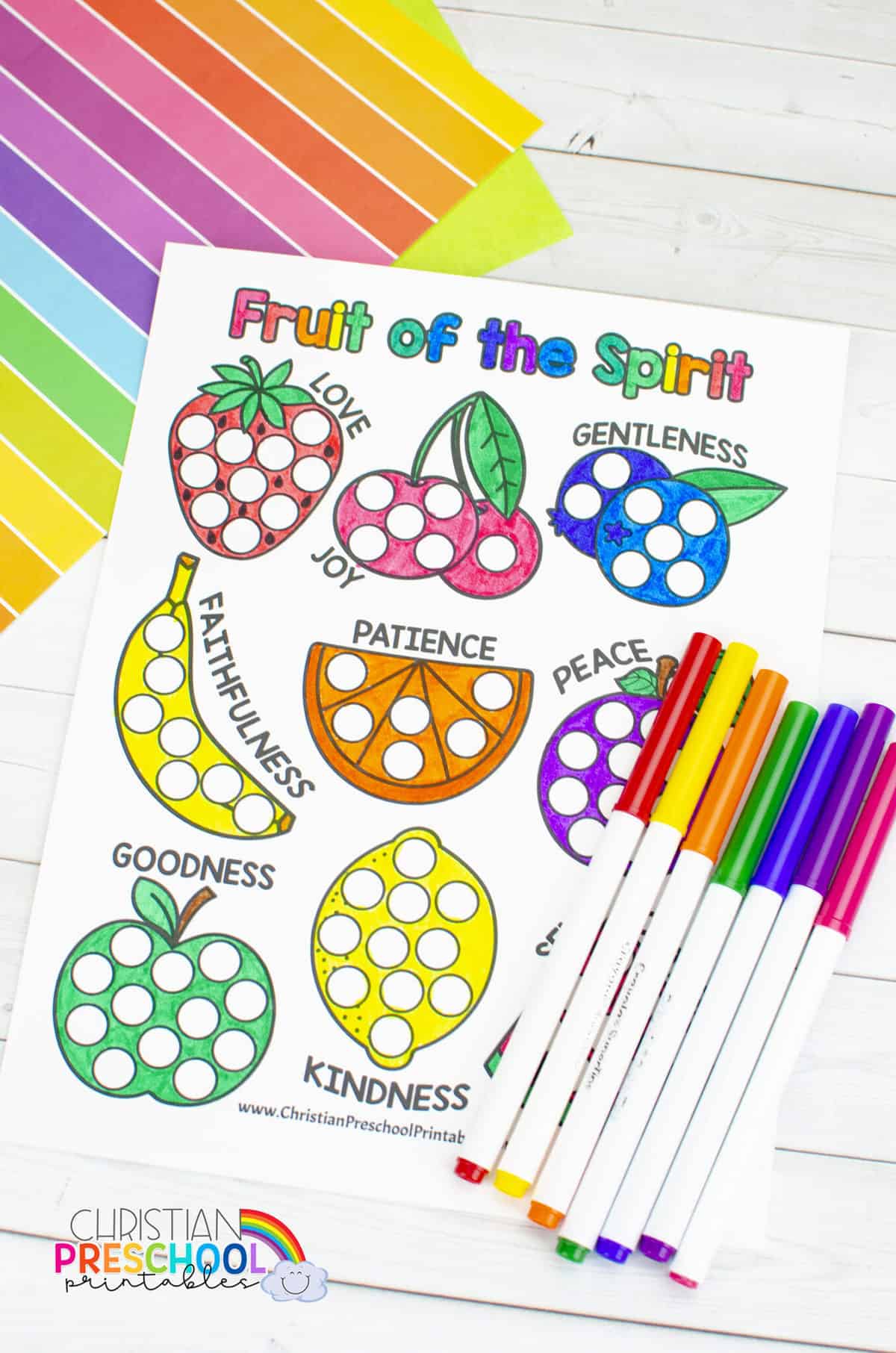 FruitofhteSpiritPrintablesColoringPage - Christian Preschool Printables