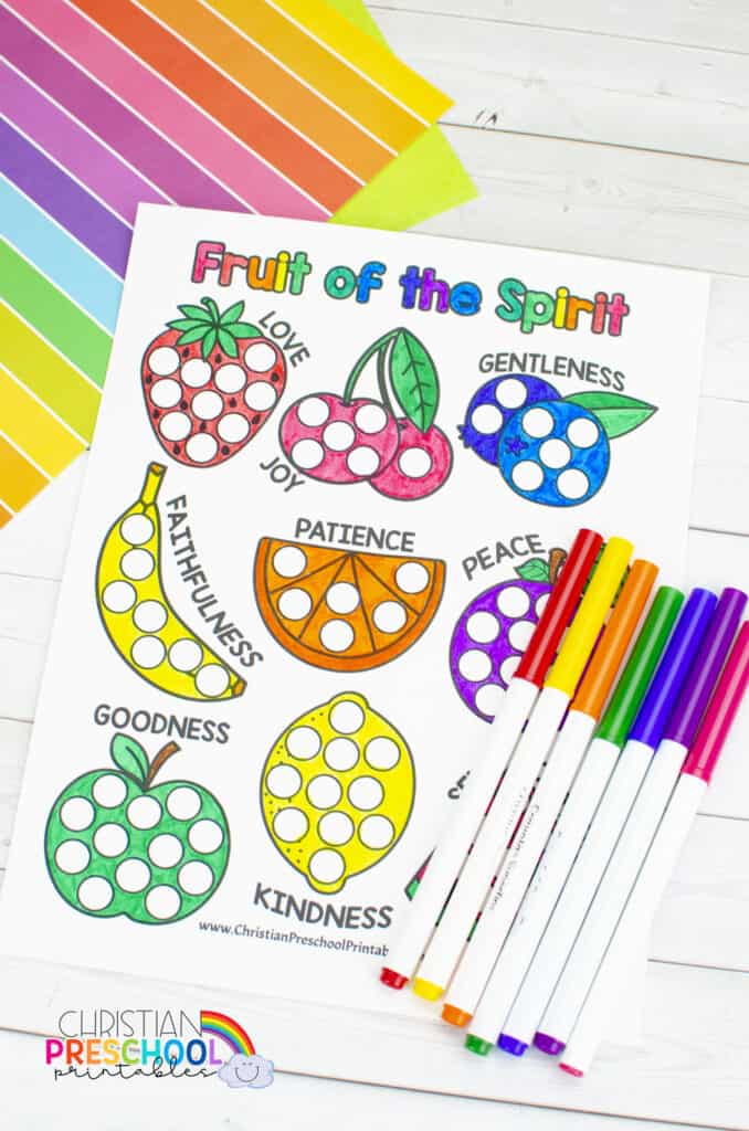 FruitofhteSpiritPrintablesColoringPage - Christian Preschool Printables