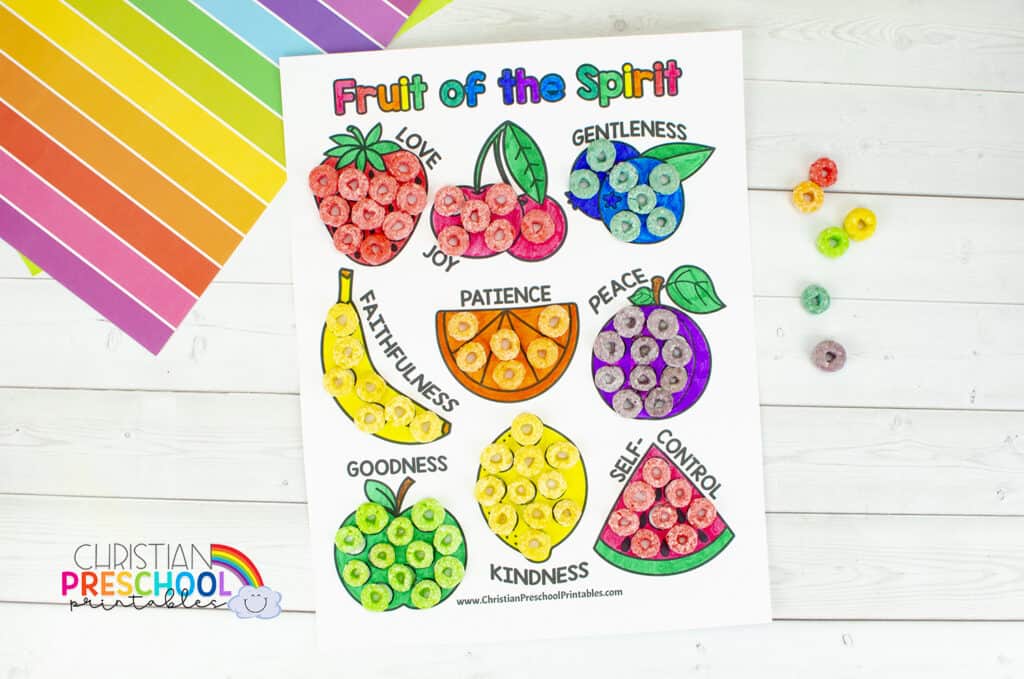 Fruit of the Spirit Coloring Page - Christian Preschool Printables