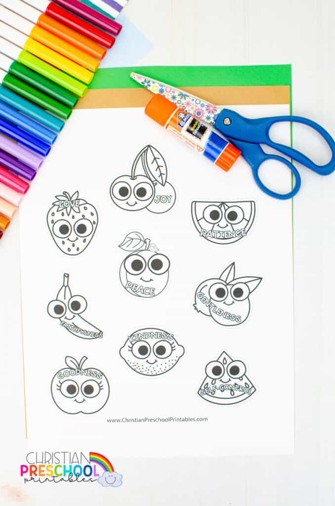 Fruit of the Spirit for Kids - Christian Preschool Printables