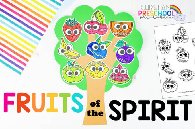 Fruit of the Spirit Bible Crafts for Kids - Christian Preschool Printables