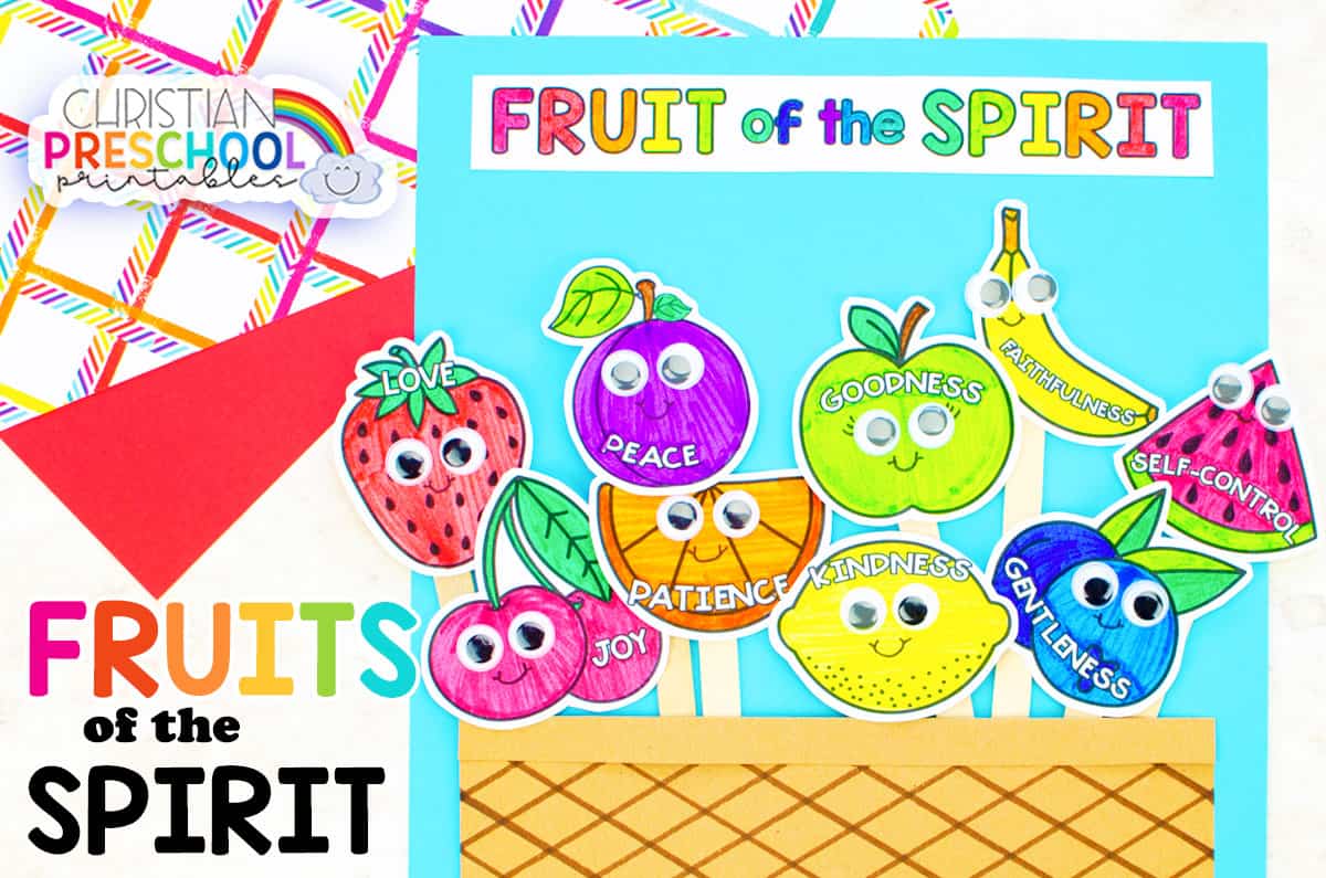 Fruit of the Spirit Bible Crafts for Kids Christian Preschool Printables