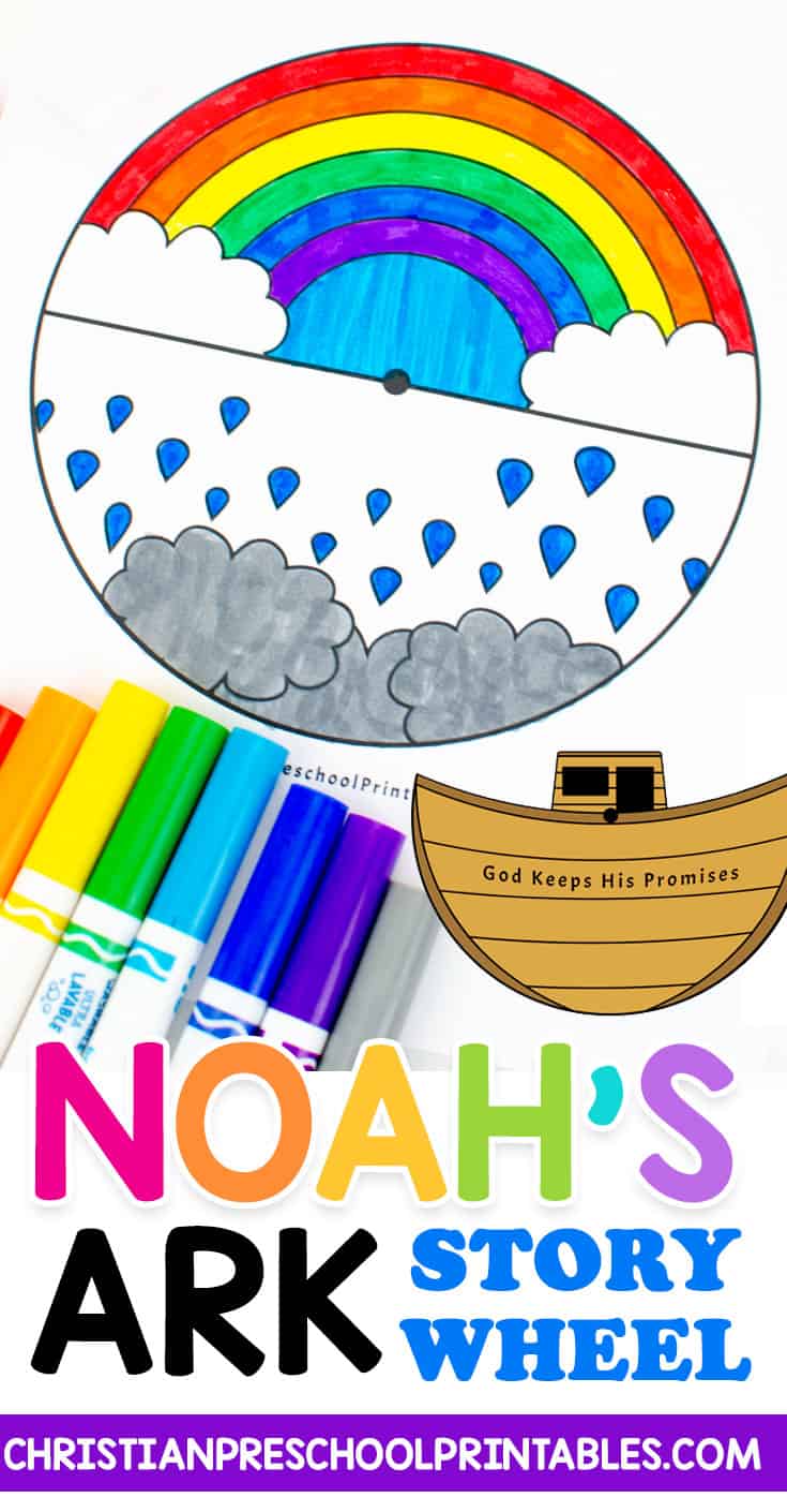 Noah's Ark Craft Spinner for Kids - Christian Preschool Printables