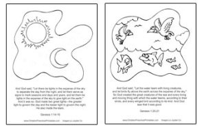 Creation Preschool Printables - Christian Preschool Printables