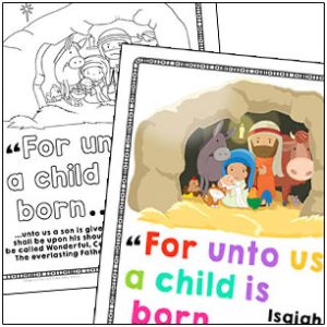 Christmas Bible Printables - Christian Preschool Printables