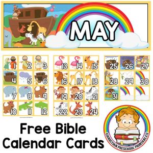 Bible Calendar Printables - Christian Preschool Printables
